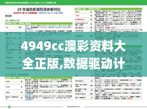 4949cc澳彩资料大全正版,数据驱动计划_IZS2.36.52结合版