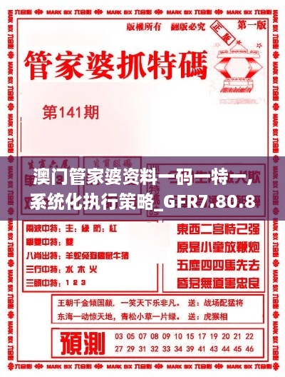 澳门管家婆资料一码一特一,系统化执行策略_GFR7.80.82体验式版本