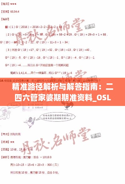 精准路径解析与解答指南：二四六管家婆期期准资料_OSL6.13.43业界版