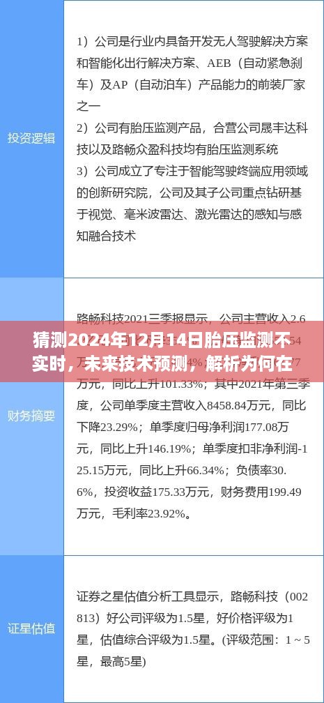 未来技术预测，解析胎压监测不实时问题及其影响，预测至2024年12月14日分析报告