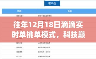 滴滴实时单挑单模式全新升级，智能出行重塑生活体验，科技巅峰时刻来临