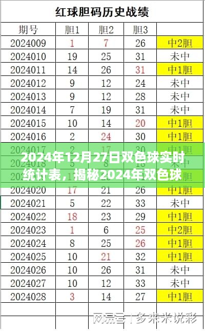 揭秘2024年双色球实时统计表，全面解读产品特性与使用体验