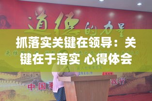 抓落实关键在领导：关键在于落实 心得体会 
