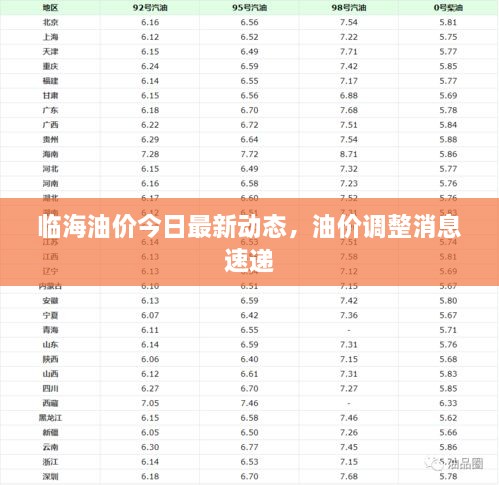 临海油价今日最新动态，油价调整消息速递