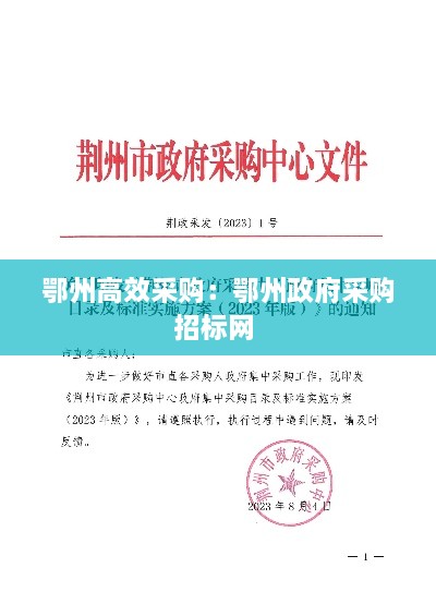 鄂州高效采购：鄂州政府采购招标网 