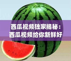 西瓜视频独家揭秘：西瓜视频给你新鲜好看 