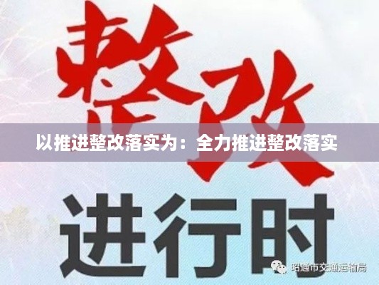 以推进整改落实为：全力推进整改落实 