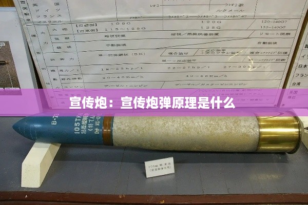 宣传炮：宣传炮弹原理是什么 