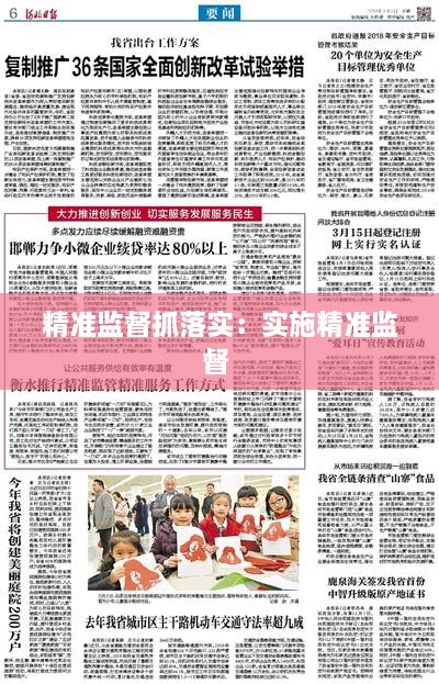 精准监督抓落实：实施精准监督 