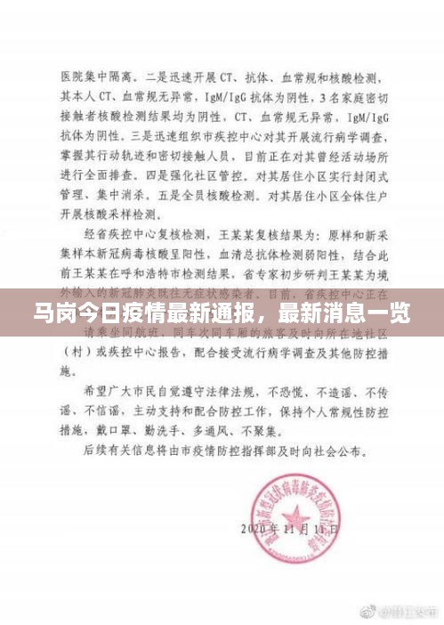 马岗今日疫情最新通报，最新消息一览