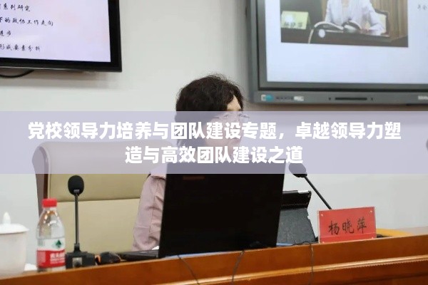 党校领导力培养与团队建设专题，卓越领导力塑造与高效团队建设之道