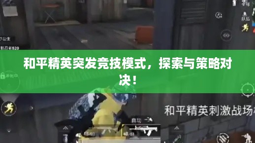 和平精英突发竞技模式，探索与策略对决！