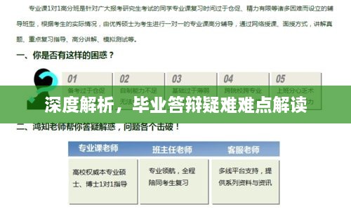 深度解析，毕业答辩疑难难点解读