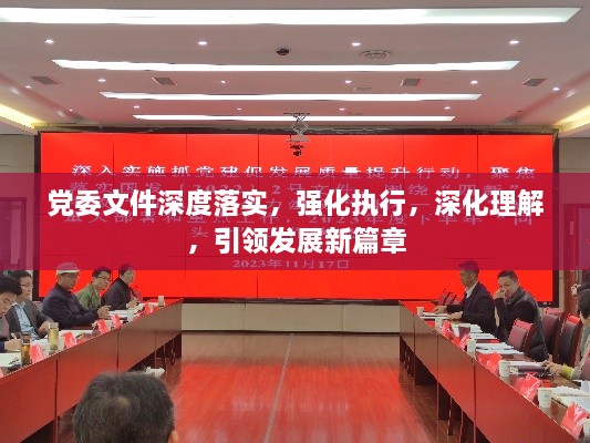 党委文件深度落实，强化执行，深化理解，引领发展新篇章