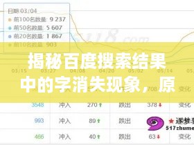 揭秘百度搜索结果中的字消失现象，原因与解析