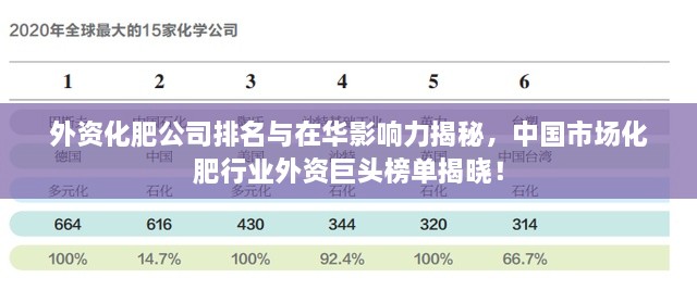 外资化肥公司排名与在华影响力揭秘，中国市场化肥行业外资巨头榜单揭晓！