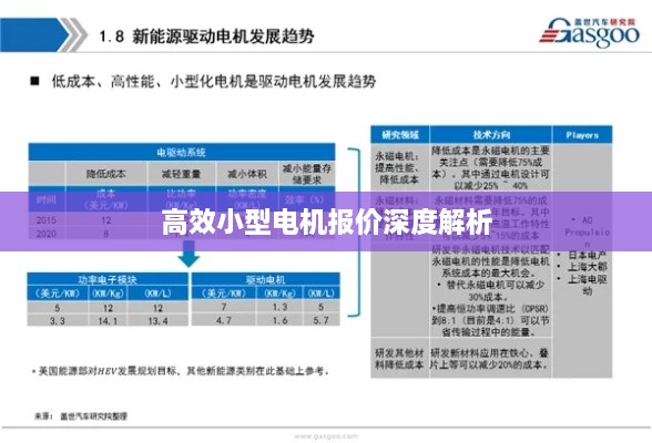 高效小型电机报价深度解析