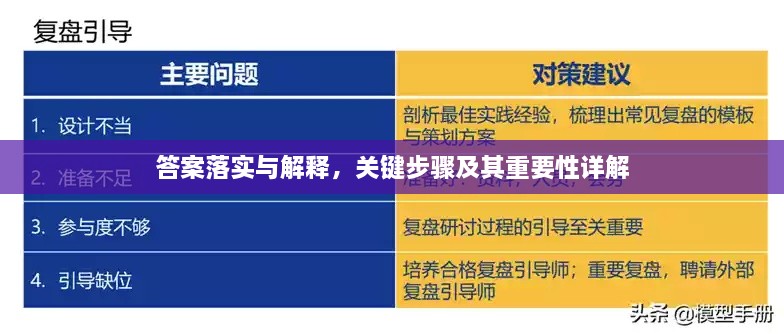 答案落实与解释，关键步骤及其重要性详解